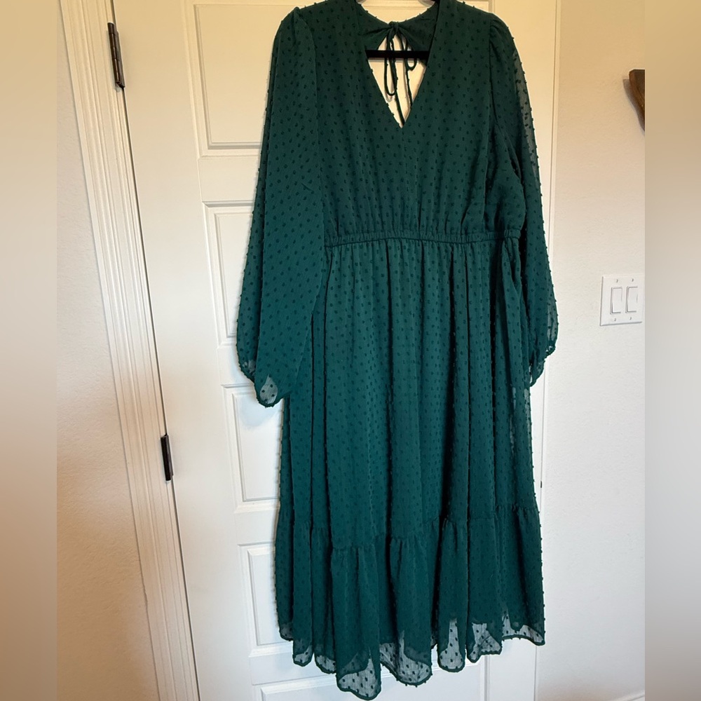 Torrid Multicolored Ruffled Tiered Sundress with Bishop Sleeves